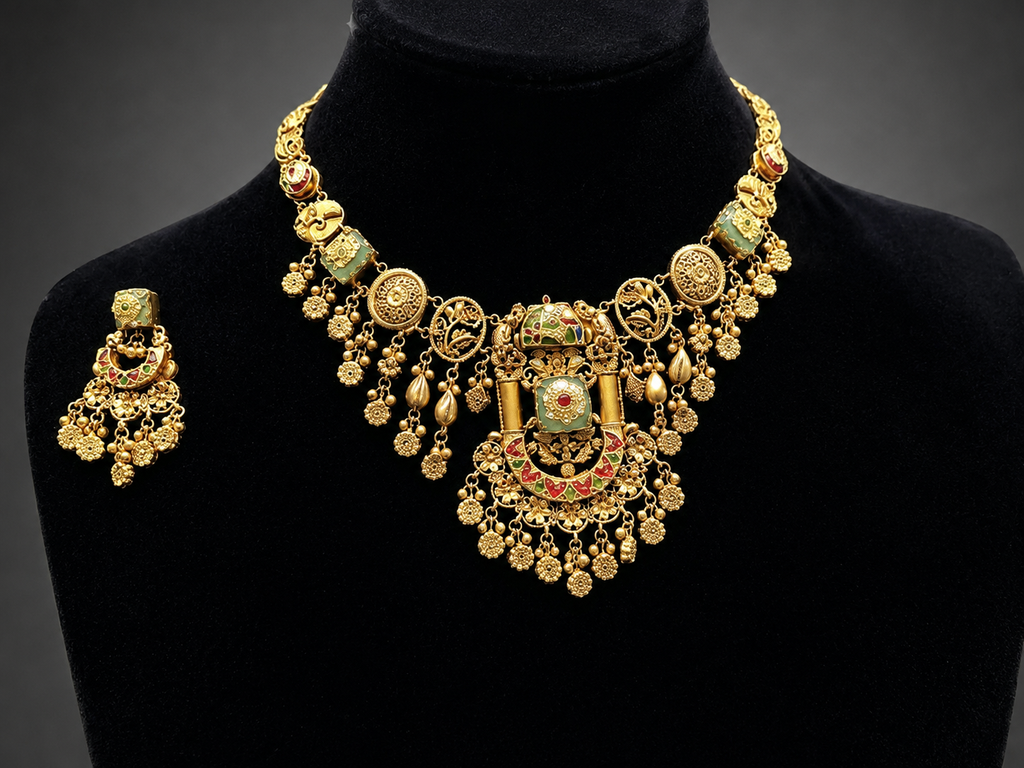 Heritage gold short necklace