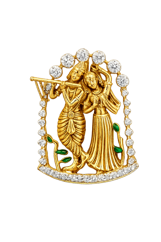 Diamond studded Radha Krishna Pendal